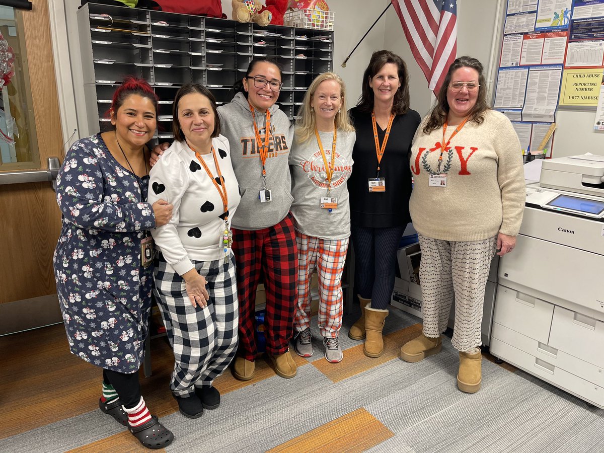 EDETIGERS's tweet photo. Spirit Day: Silent Night (Get cozy in your PJs) 😴💤🛌 #StaffEdition #BestStaffInTheWorld https://t.co/YzMIkKYmiP