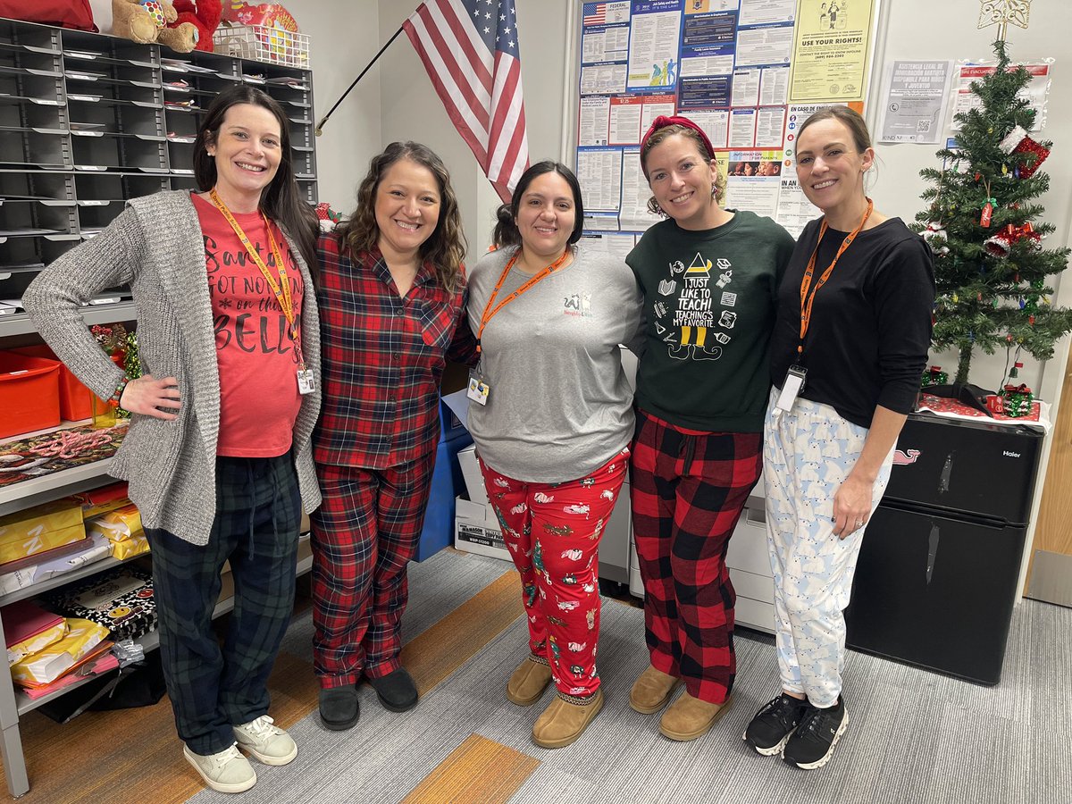 EDETIGERS's tweet photo. Spirit Day: Silent Night (Get cozy in your PJs) 😴💤🛌 #StaffEdition #BestStaffInTheWorld https://t.co/YzMIkKYmiP