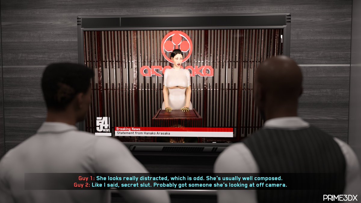 Prime3Dx's tweet photo. Hanako press conference, but she's a bit distracted👀.

Made this one a while back but forgot to post it. Had an idea for a behind the scenes style photo. Came out good when I initially made it. Enjoy :) https://t.co/2SAhshingm