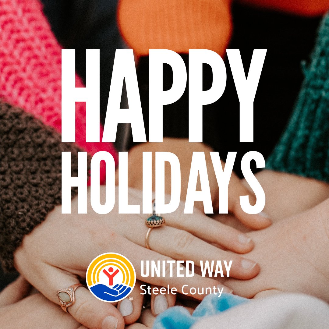 Seasons greetings from all of us at United Way of Steele County. Wishing everyone peace and joy this holiday season.