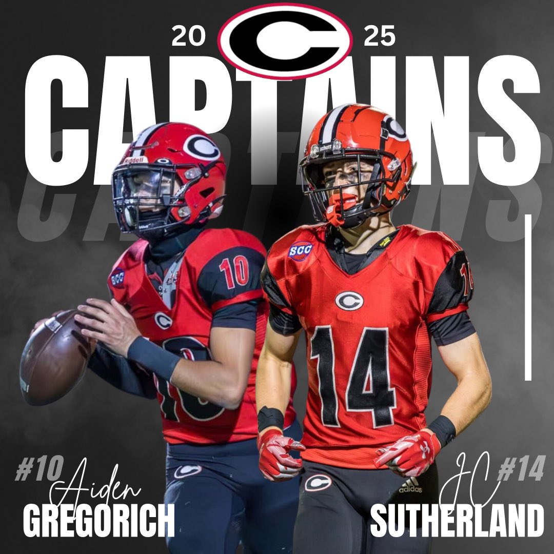 CHSRamFootball's tweet image. Please Welcome our 2025 RAM Captains Aiden Gregorich & JC Sutherland! New Season starts now!! #ALLIN @chsramland