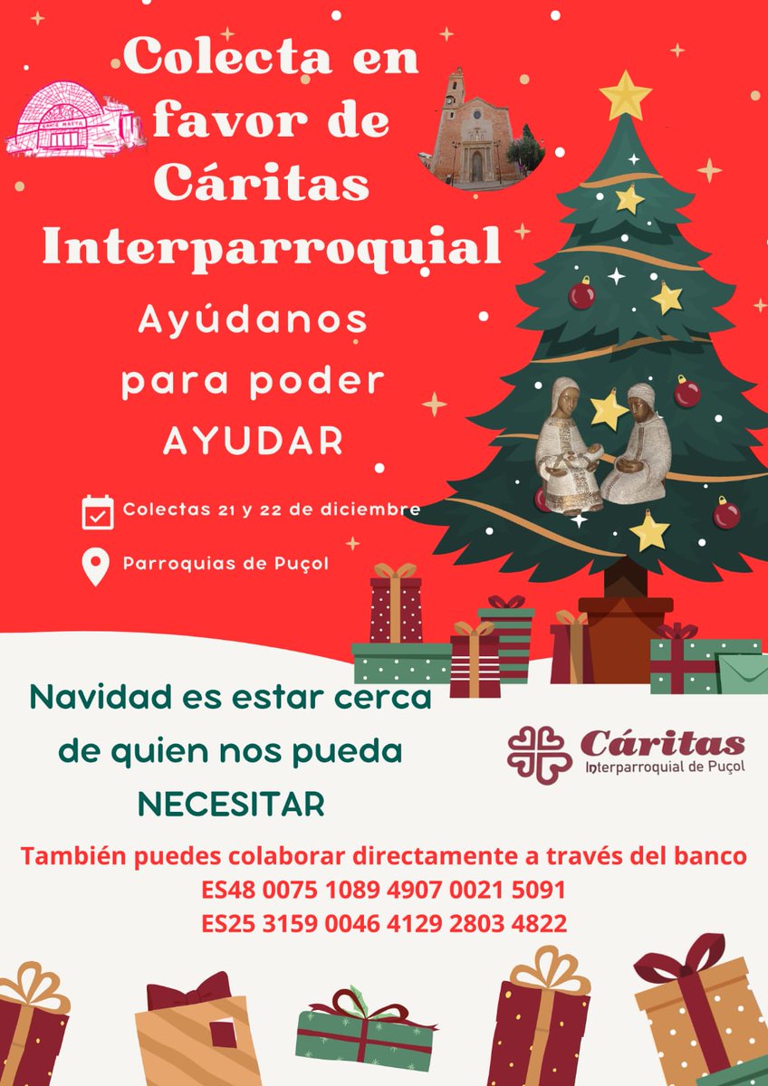 SantaMartaPuzol's tweet photo. Colecta de este fin de semana a favor de Cáritas https://t.co/CmAEPMCUCV