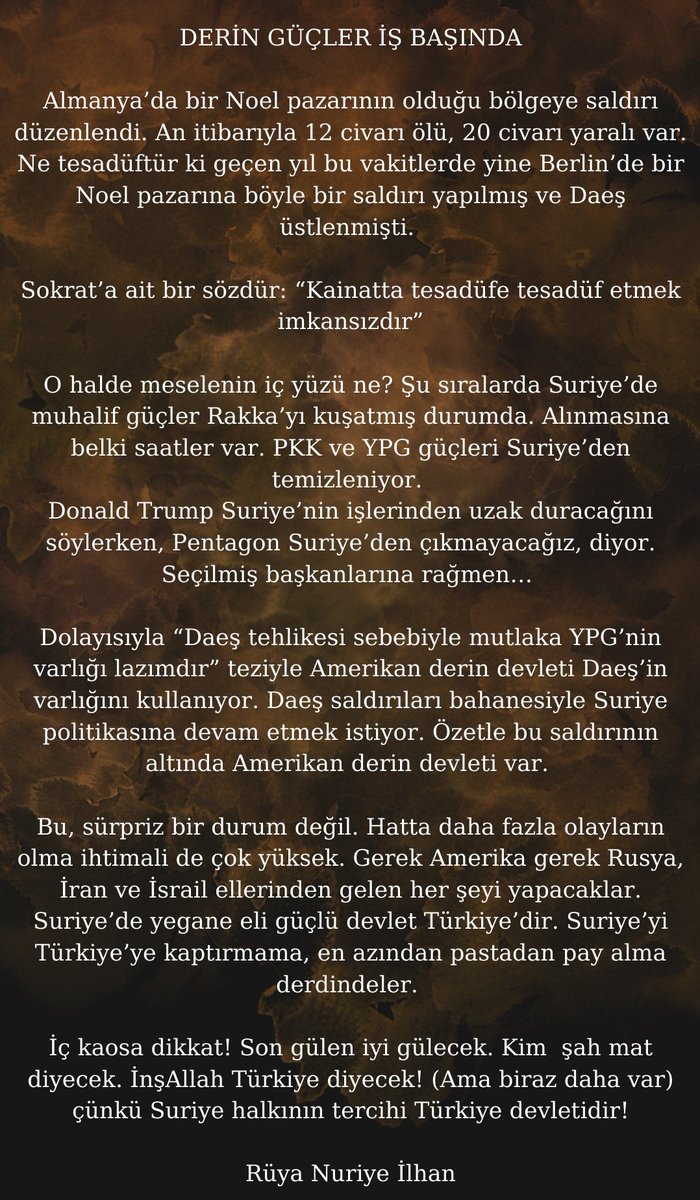 Derin güçler iş başında!
#Gündem