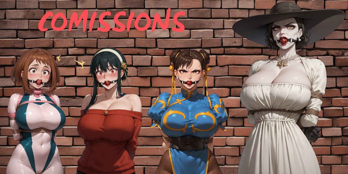 Thebondagemaker's tweet photo. Commissions on my Patreon (one character free commission per month being a Patreon member) https://t.co/dp9toO5Nr7