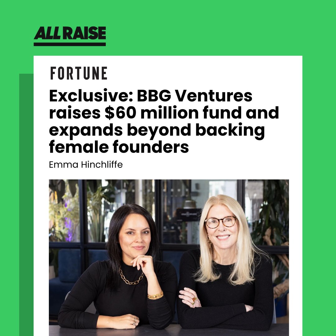 AllRaise's tweet photo. ๐ฅ Game-changer alert: @BBGVentures raises $60M to back diverse founders across race, age & income. With $130M+ AUM, theyโre redefining VC for the โpolycultural future.โ ๐ #DiversityInVC #InclusiveInnovation @FortuneMagazine https://t.co/UOHtMWt27g https://t.co/fiSJfLJ3fq
