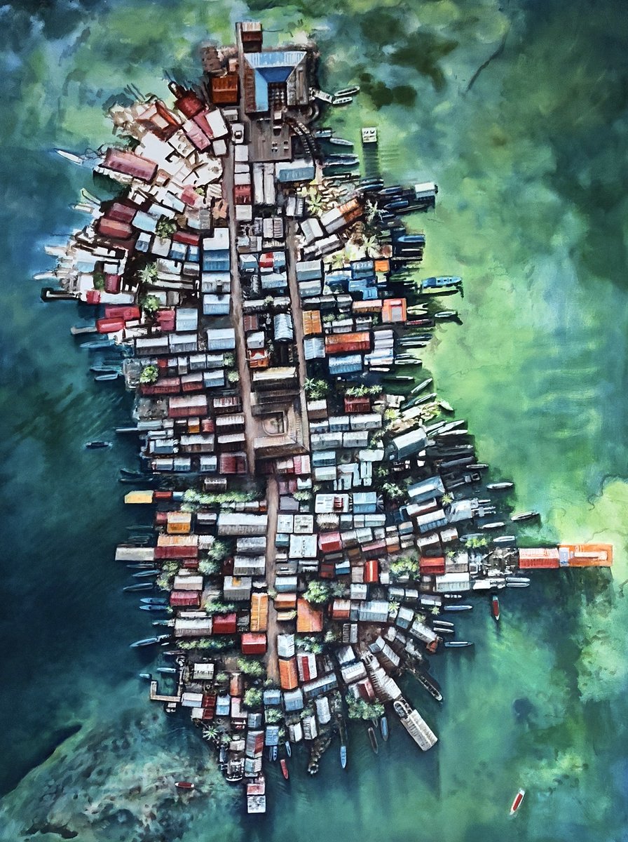 Lawrence Gipe’s painting, “In Commemoration of Gardi Sugdub (Vanishing Islands)”,  is featured in the latest William Turner Gallery exhibition: “PHENOMENA”, part of <a href="/GettyMuseum/">Getty</a>'s Southern California art event, #PSTArt: Art and Science collide.
#environmental #art #painting