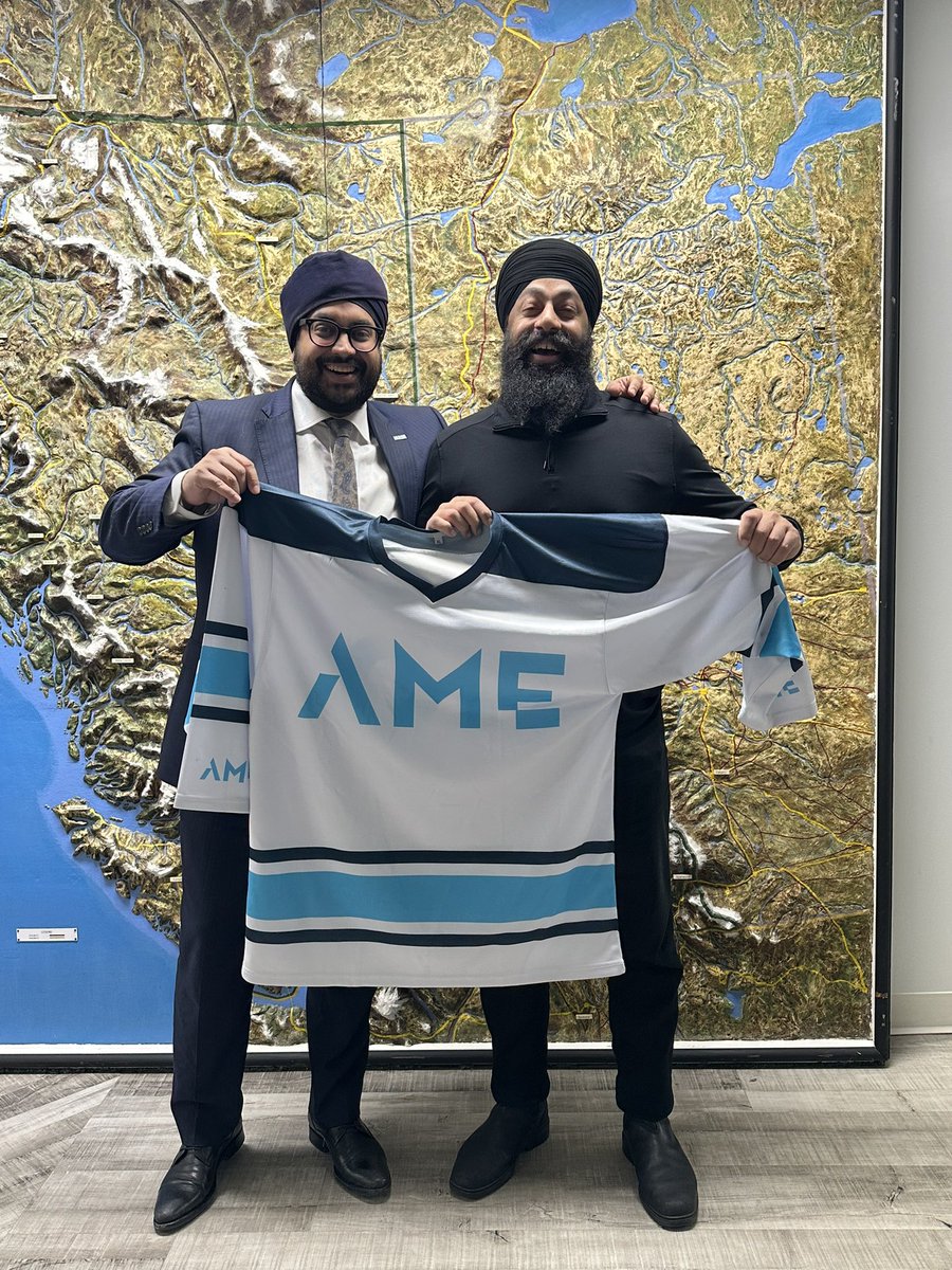 It was great to speak with MP Jasraj Singh Hallan, Canada's Shadow Minister for Finance today at the <a href="/AME_BC/">AME</a> office about the importance of Canadian mineral exploration and mines on a domestic and global stage. 

Canada is a strong democracy that champions human rights and