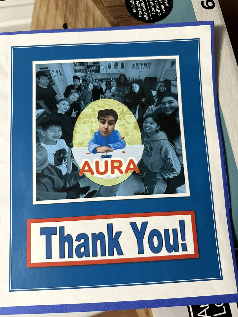 MrDolmaya's tweet photo. My grade 7/8 gifted students were too funny! This is what they got me on my last day. So grateful :) https://t.co/xgPFrvKS1K