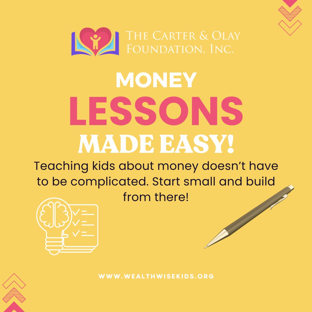 TCOFoundation1's tweet image. 💡 Money Lessons Made Easy! 💰
Teaching kids about money can be simple and fun! Start with small steps:
✔️ Save for something special.
✔️ Spend wisely on what matters.
✔️ Share to help others.
Building these habits early sets them up for a lifetime of success! 🌟✨