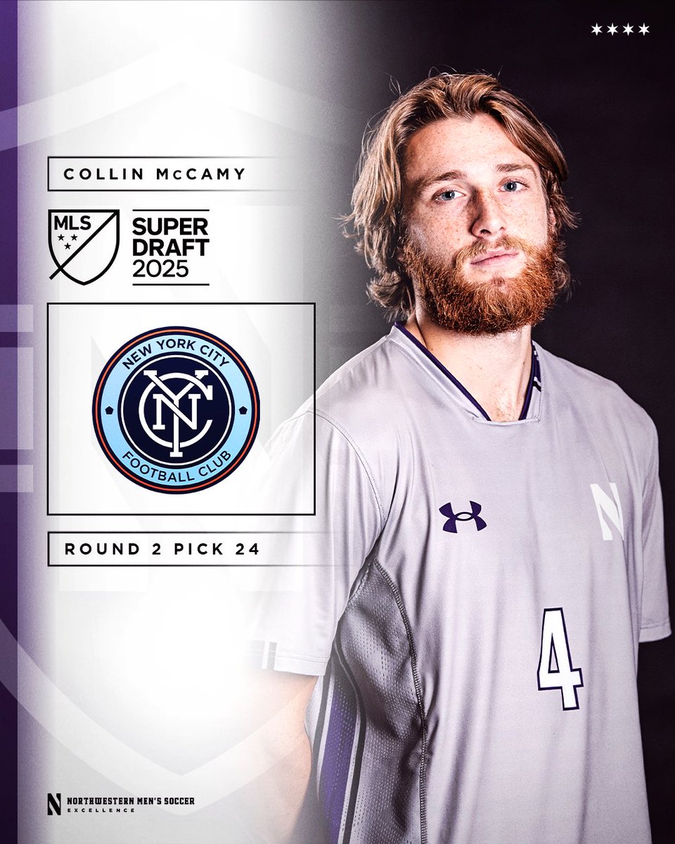 Northwestern Men's Soccer (@numenssoccer) on Twitter photo Headed to the Big Apple! ππ½
With the 54th overall pick in the MLS SuperDraft, <a href="/newyorkcityfc/">New York City FC</a> selects Collin McCamy! Headed to the Big Apple! ππ½
With the 54th overall pick in the MLS SuperDraft, <a href="/newyorkcityfc/">New York City FC</a> selects Collin McCamy!