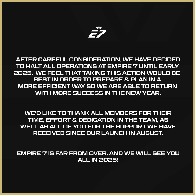 We will see you in 2025 🫡

#Empire7RC