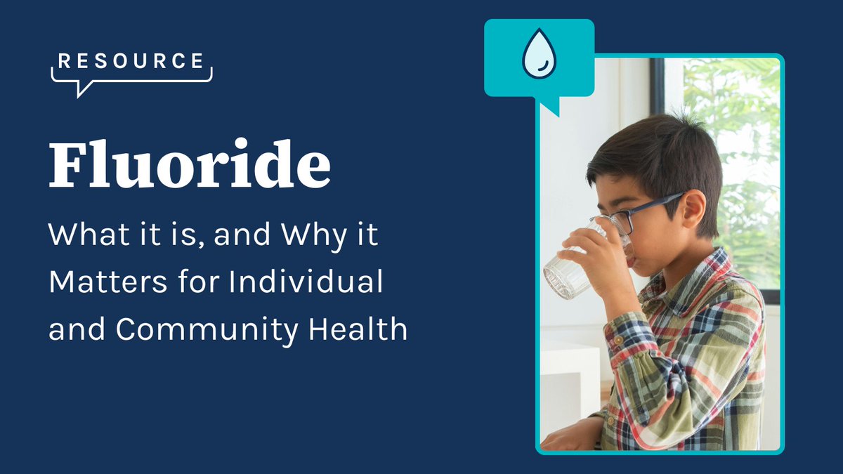 💡NEW Resource—Fluoride: What it is, and Why it Matters for Individual and Community Health. 

Available in English and Spanish, this resource shares the proven benefits of fluoride and more ways your communities can maintain their oral health. publichealthcollaborative.org/resources/fluo…