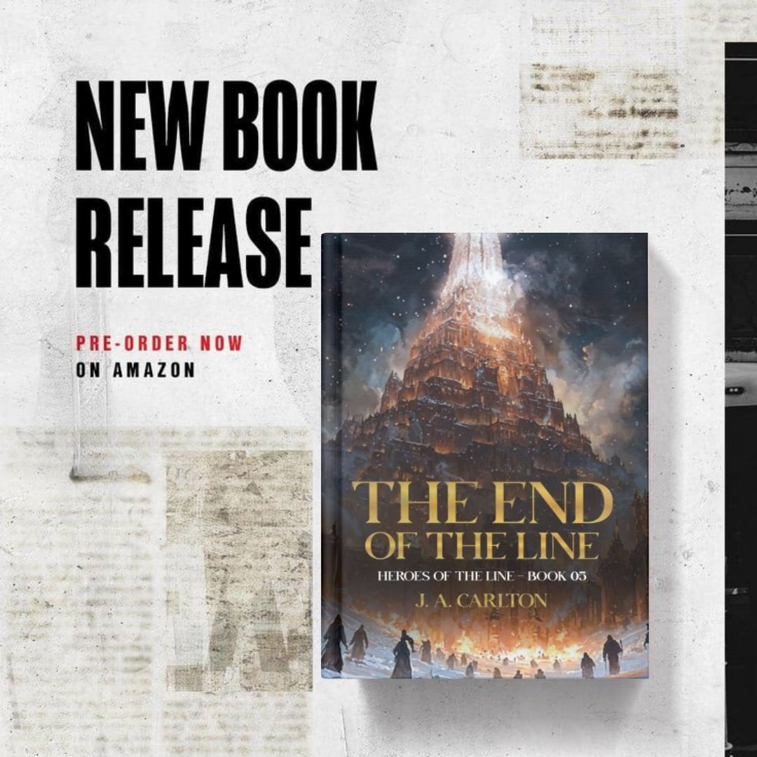 authorjacarlton's tweet photo. The Living Dark threatens everything, & the fight for survival begins now.
Pre-order your copy & join the battle for the fate of two universes: https://t.co/raA4HetaZx
#ComingSoon #StayTuned #JACarlton #TheEndOfTheLine #HeroesOfTheLine #BookTok #NewBookRelease #Countdown #Books https://t.co/RdTp7BVM0z