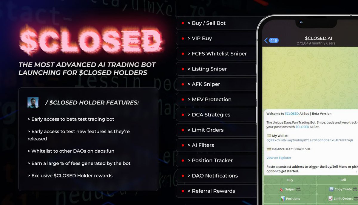 🎉 More exclusive VIP benefits are here! Introducing WL &amp; VIP spots for our beta community.

Our beta VIP access group now offers:

- WL &amp; VIP spots to <a href="/daosdotfun/">daos.fun</a> upcoming daos
- Beta access to our telegram trading bot
- First to use new features

First raffle: 20 WL &amp; VIP spots