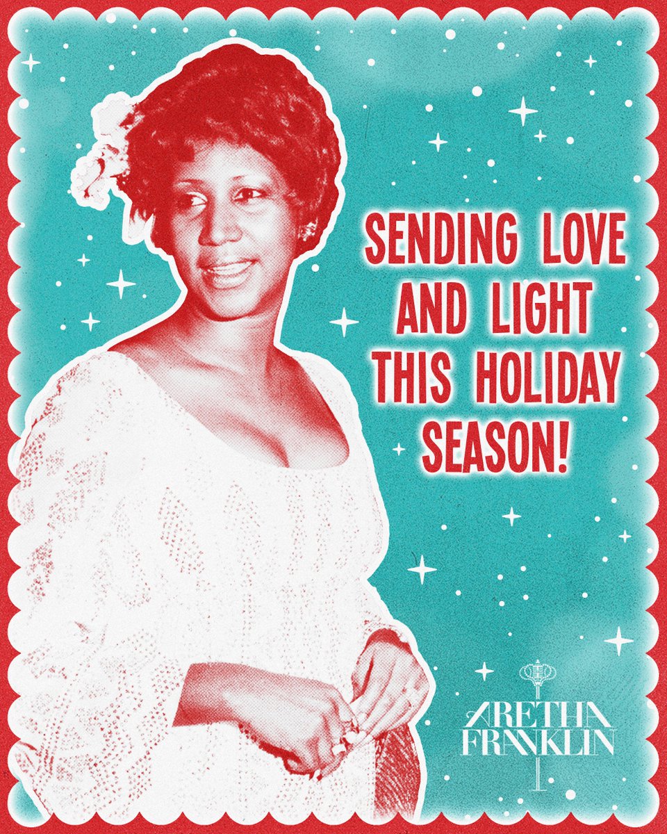ArethaFranklin's tweet photo. Wishing a very Merry Christmas and happy holiday season to Aretha fans everywhere❤️

Spend your holiday with the Queen of Soul here: https://t.co/CaIQSHIHbs https://t.co/l077SORaGc