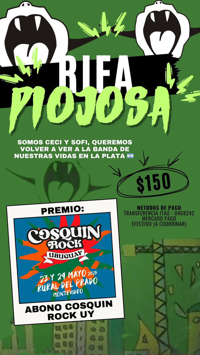 solo somos dos amigas piojosas que queremos volver a ser felices en la plata🇦🇷
por numeritos al 092828154

agradecemos difusión <3
