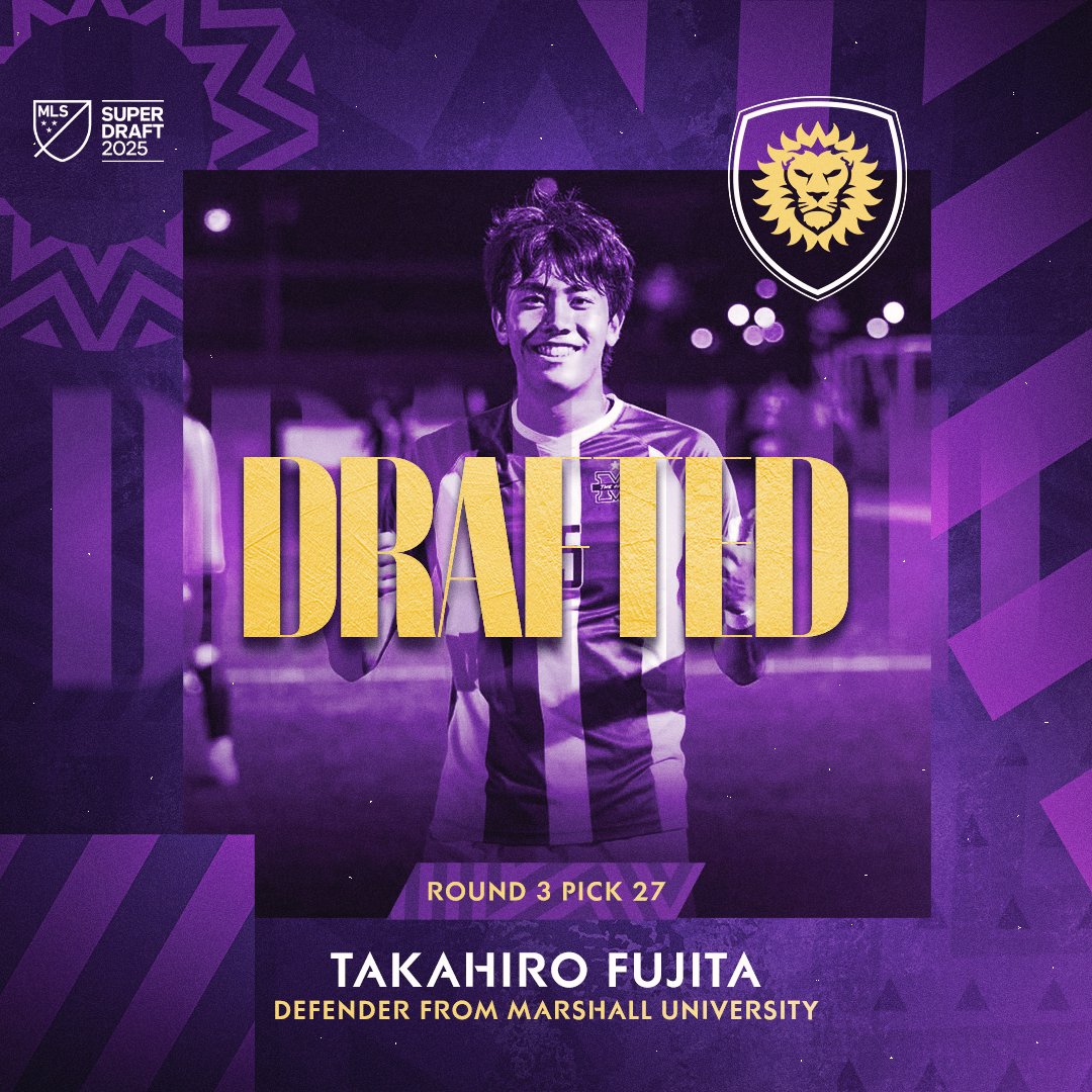 Another young defender 💪

With the 87th pick of the <a href="/MLS/">Major League Soccer</a> #SuperDraft, we have selected defender Takahiro Fujita from <a href="/HerdMSoccer/">Marshall University Men's Soccer</a>