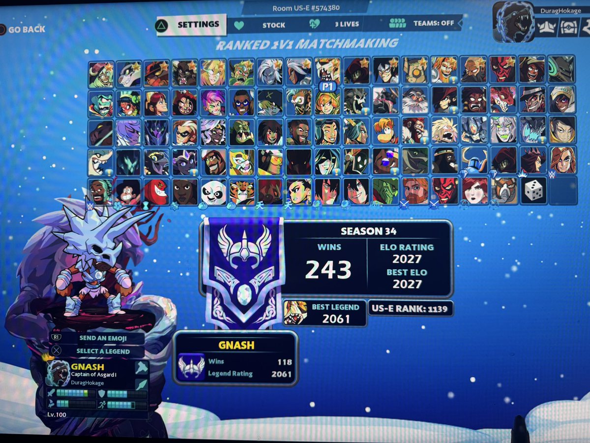 Callmeyaq_'s tweet photo. Almost top 1000 😤 @Brawlhalla #brawlhalla https://t.co/edXXBX2g8R