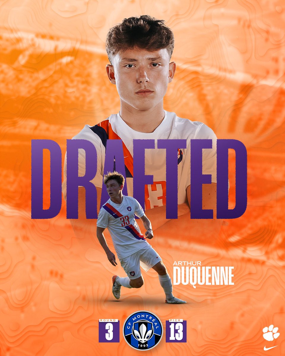 Arthur Duquenne has been selected as the 73rd pick in the @mls SuperDraft by CF Montreal!

#ClemsonUnited