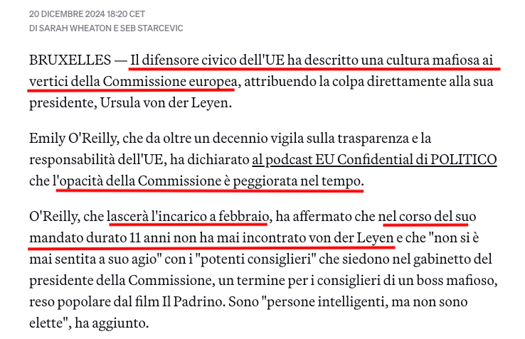 Lo dice adesso, mentre sta andando via.