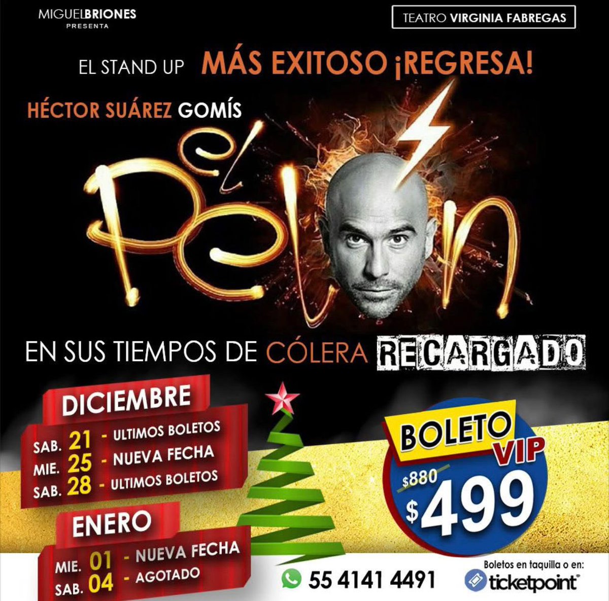 AidaCuevas's tweet photo. Para estos días navideños, nada mejor que reír y para eso tienen que ver el gran show de mi querido @PelonGomis 😉 ¡GARANTIZADO! Ultimas fechas en Teatro Virginia Fábregas https://t.co/CwphjlUq6t