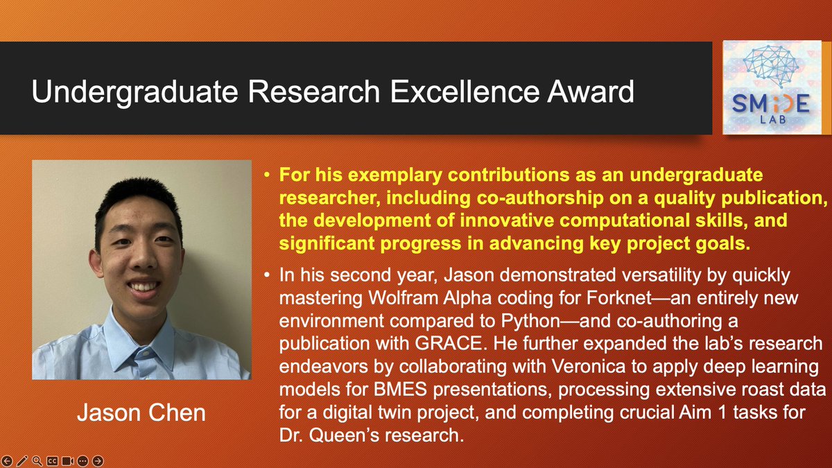 Ruogu Fang (@ruogufang) on Twitter photo Proudly celebrating the #SMILELab 2024 Award recipients! Congratulations to <a href="/Seowung_L/">Seowung</a> Leem (Graduate Research Excellence), <a href="/Chintan_k_a/">Chintan Acharya</a> Chintan Acharya (Service Excellence), <a href="/CoxJosephBME/">Joseph Cox</a> Joseph Cox (Excellence in Supervised Teaching), and <a href="/jnchn12a/">Jason Chen</a> Jason Chen (Undergraduate Proudly celebrating the #SMILELab 2024 Award recipients! Congratulations to <a href="/Seowung_L/">Seowung</a> Leem (Graduate Research Excellence), <a href="/Chintan_k_a/">Chintan Acharya</a> Chintan Acharya (Service Excellence), <a href="/CoxJosephBME/">Joseph Cox</a> Joseph Cox (Excellence in Supervised Teaching), and <a href="/jnchn12a/">Jason Chen</a> Jason Chen (Undergraduate