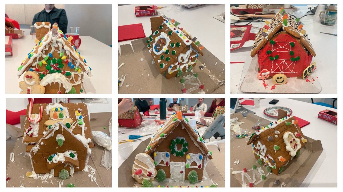 JolleyLab's tweet image. The team constructed gingerbread houses yielding some great designs; minus the house created by two of our ME trained post-docs that had to be condemned due to structural failure (not shown). A applied teammate noted: "they are computational geniuses, but...(sigh)". @MEAM_Penn