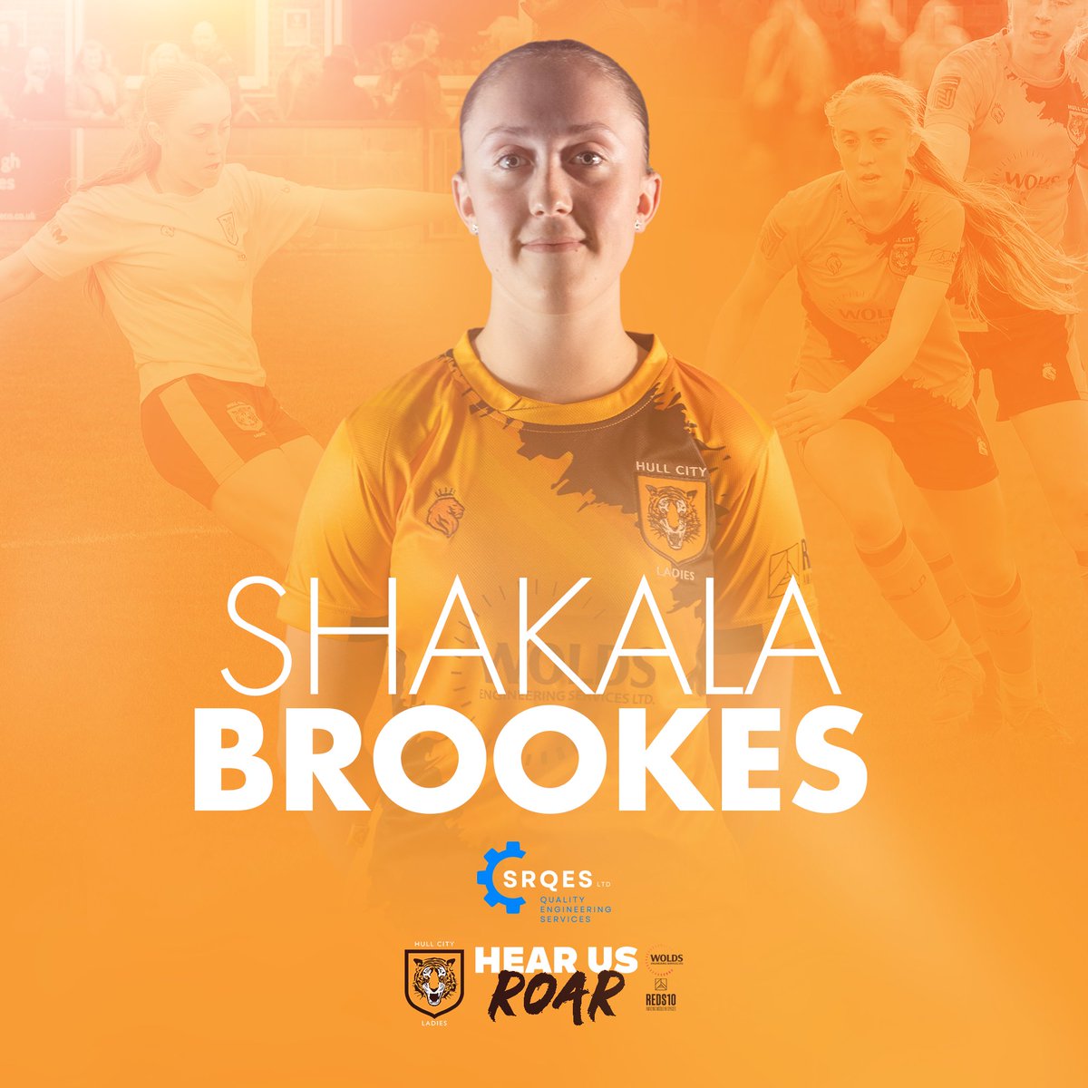 HullCityLFC's tweet photo. #HCLAdvent 2️⃣0️⃣

Hull City Ladies Advent day 20 sees our electric forward, super Shay! 

Debuting in our victorious season, Shay is a young tigresses who ignites passion, fire and drive on and off the pitch 🐯 

🤝 SRQES Ltd 

#HearUsRoar https://t.co/QWuJqJSPJU