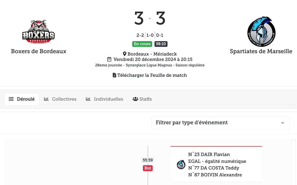 LigueMagnus's tweet photo. Encore un match dingue entre les @BoxersBordeaux et les @SpartsMarseille ! #SLMHockey #BORMAR https://t.co/bYXHqjvybe