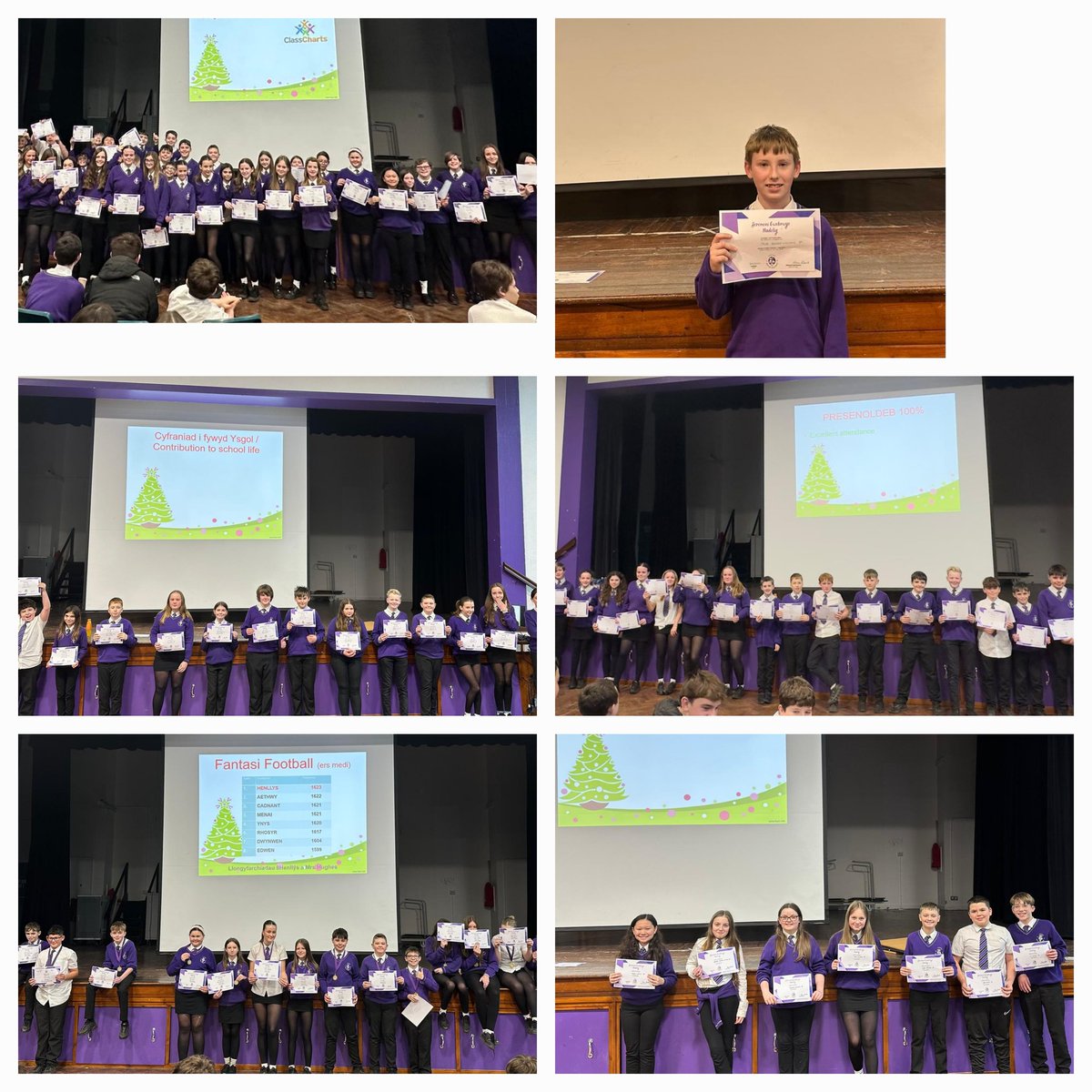 Seremoni gwobrwyo Bl 8 heddiw. Da iawn chi! Year 8 prize giving ceremony today. Well done everyone!