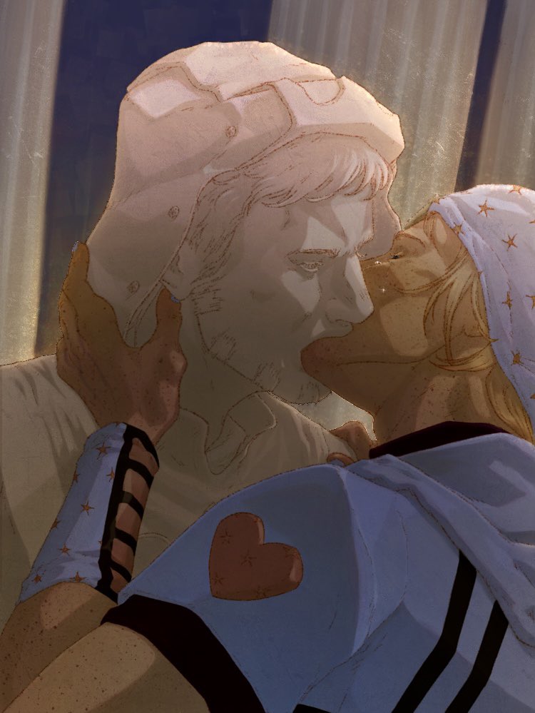 GellenHellen's tweet image. (Gyjo) Try as I might٫ your lips never feel like his #jjba