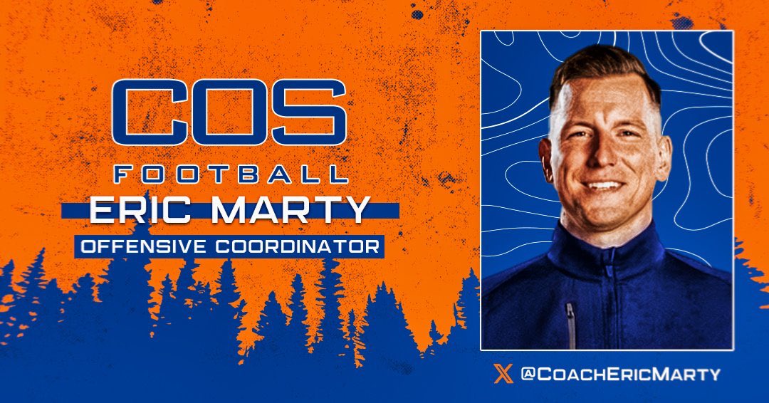 COS Giants Football (@cosgiants_fb) on Twitter photo GIANT NATION! 
Please Welcome <a href="/CoachEricMarty/">Coach Eric Marty</a> 
#GreatDayToBeAGIANT #GoGIANTS GIANT NATION! 
Please Welcome <a href="/CoachEricMarty/">Coach Eric Marty</a> 
#GreatDayToBeAGIANT #GoGIANTS