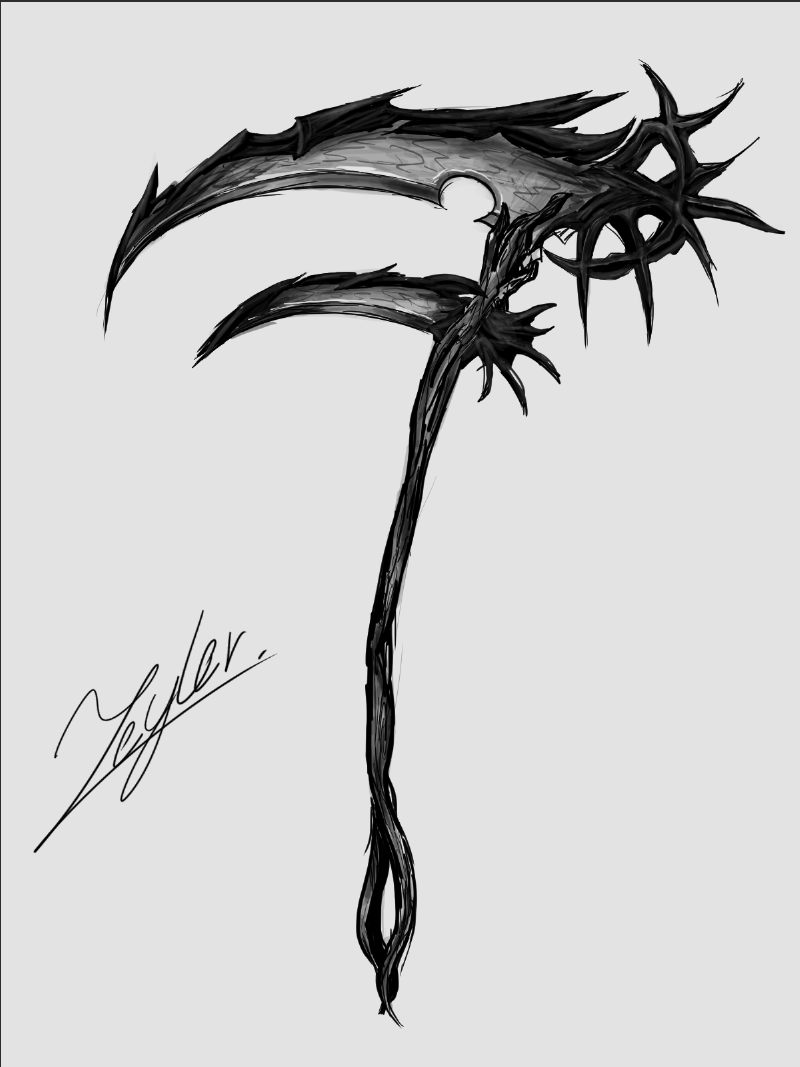 zeyno_exe's tweet photo. been into scythe-weapons lately https://t.co/zcn9DljejG