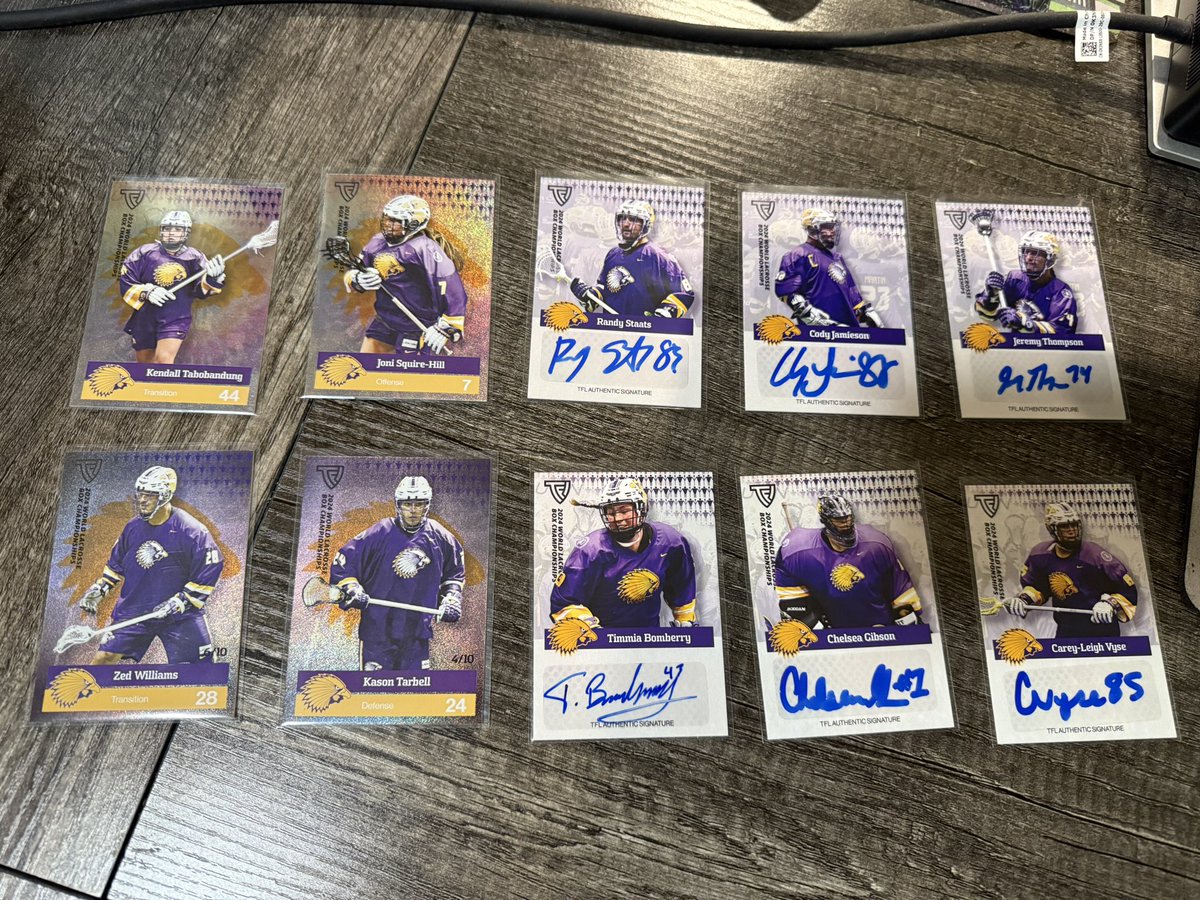 My hits from the 2024 WBLC boxes from <a href="/tfltradingcards/">TFL Trading Cards</a>. Great job by TFL making these cards. Well designed, great quality! Anything non-Cuse alum is up for grabs, including base cards. If you’re interested in trading or buying, shoot me a DM.