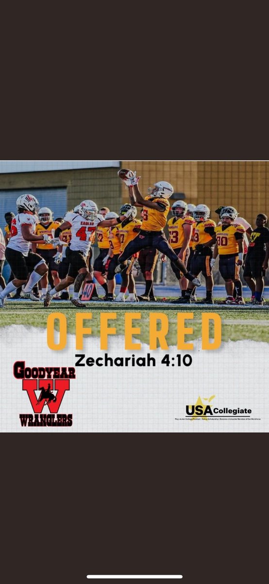 After a talk with <a href="/CoachFunch/">Paul Funches</a> I am blessed to receive an offer from the Goodyear wrangler’s!!!