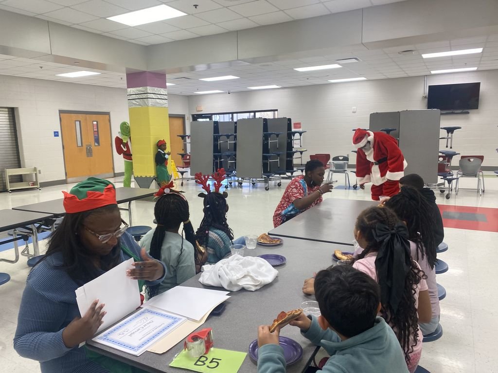 Our perfect attendance students had a pizza party today sponsored by Center Point City Council