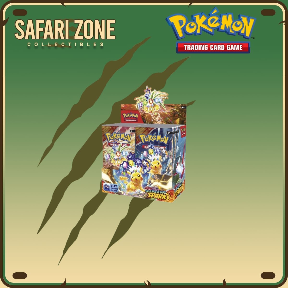Safari Zone (@safarizonehq) on Twitter photo Pokemon TCG Giveaway 🎉
Giving away 1x Surging Sparks Booster Box!
To Enter:
1. Follow <a href="/SafariZoneHQ/">Safari Zone</a> 🫂
2. Follow twitch.tv/safarizonehq 📷
3. Like this post ♥️
4. Retweet this post ♻️
Winner will be drawn on 1/1/25, Good luck! Pokemon TCG Giveaway 🎉
Giving away 1x Surging Sparks Booster Box!
To Enter:
1. Follow <a href="/SafariZoneHQ/">Safari Zone</a> 🫂
2. Follow twitch.tv/safarizonehq 📷
3. Like this post ♥️
4. Retweet this post ♻️
Winner will be drawn on 1/1/25, Good luck!
