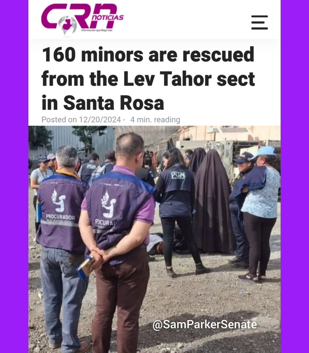 🚨BREAKING: jewish child sex operation busted

The National Civil Police (PNC) rescued 160 children in Santa Rosa, Guatemala. The kids were victims of child abuse by the orthodox jewish group Lev Tahor.

If there were an international jewish conspiracy, we'd see signs.