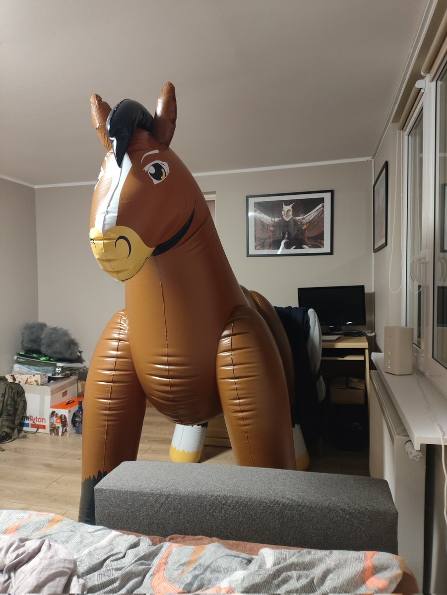 Got this beautiful birthday present today from my lovely boyfriend <a href="/tisero_wolf/">Tisero Wolf</a> UwU
#pooltoys #squeaks #inflatable