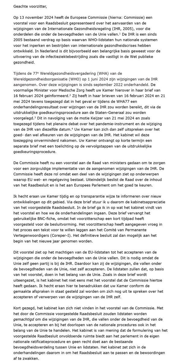 BezorgdeBurgerX's tweet photo. Het eerste deel van de brief. https://t.co/G9jlzBRJgP