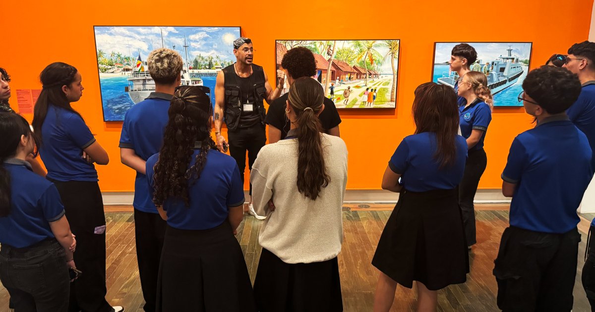 museomacpr's tweet photo. Celebración en la Semana de las Bellas Artes del Departamento de Educación ✨🎭🎨
El pasado 12 de diciembre, recibimos la visita de lxs estudiantes de la Escuela Gerardo Sellés Solá de Caguas en celebración a la Semana de las Bellas Artes del Departamento de Educación.
#MACPR https://t.co/oZEGemR2s2