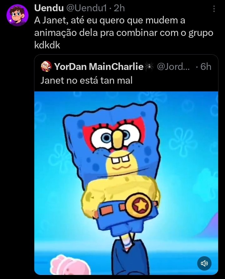JanetCharts's tweet photo. OS FÃS CLAMAM⚠️ Influenciador e artista da comunidade de brawl stars @Uendu1 disse que quer que atualizem a animação de vitoria da skin Janet Popstar prara combinar com os outros de seu conjunto, CONCORDAM? https://t.co/cAG7G0SBWB