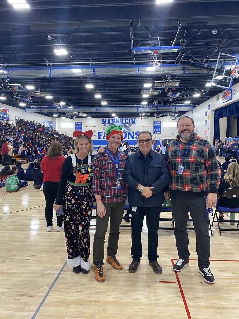 MannheimFalcons's tweet photo. Happy Holidays MMS! We had a blast wrapping up the first half of the year during our Q2 PRIDE Assembly & Reindeer Games! Thanks to Dr. Giraldo for joining our assembly today! Congrats to 6th Grade for WINNING our Q2 School-Wide PRIDE reward. #WeAreD83 #MMSFalcons #MMSPRIDE https://t.co/AEc4lmY1n5