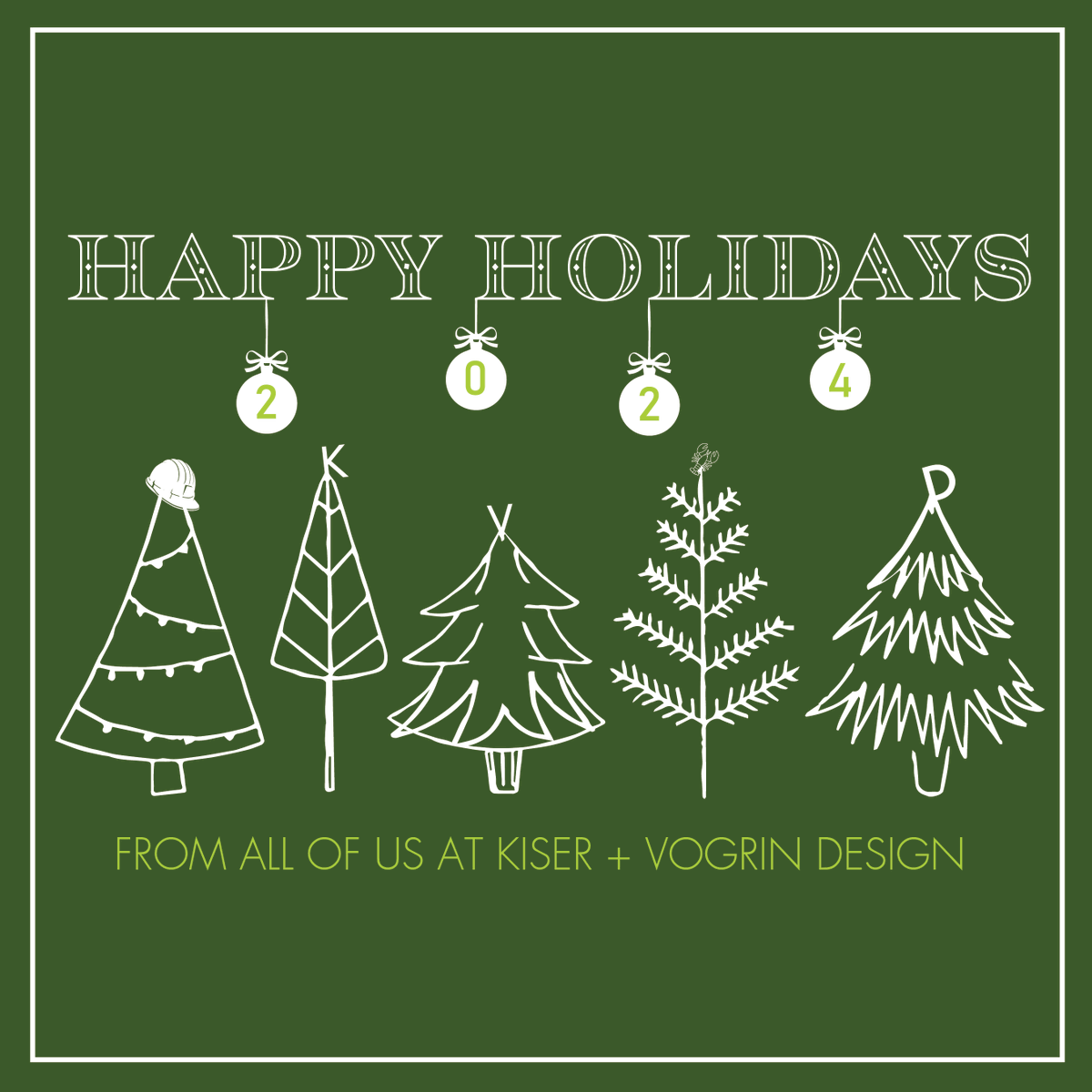 KiserVogrinDsgn's tweet photo. Happy Holidays from the Kiser Vogrin Design team! As we wrap up an incredible year, we want to express our heartfelt gratitude for the amazing partnerships that have made 2024 so meaningful. https://t.co/fkji9A2qK3