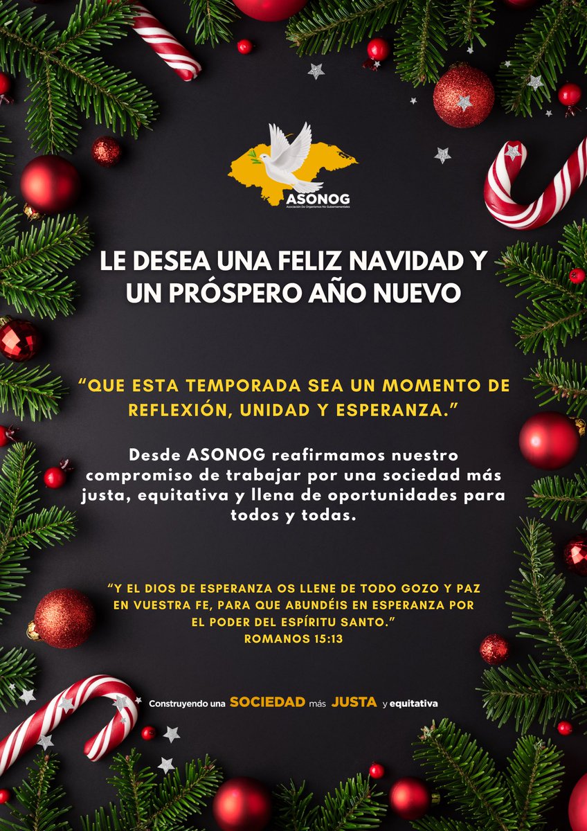 ASONOG te desea una Feliz Navidad y un Próspero Año Nuevo

🎄 Que esta temporada sea un tiempo de unidad, esperanza y alegría.

Seguiremos trabajando juntos por una sociedad más justa, equitativa.