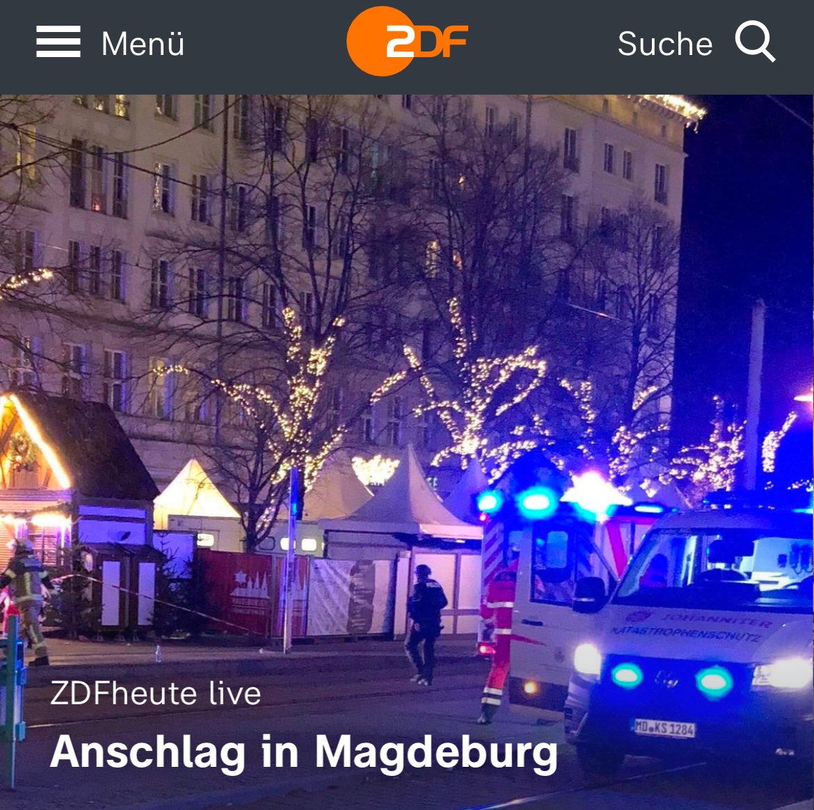 TRadomerska's tweet photo. Teroristický útok v Magdeburku, na vánočním trhu jsou mrtví a desítky zraněných.
Je mi nekonečně líto všech, kdo přišli o život či zdraví, všech, koho tento strašný čin zasáhl. 
Takový čin přinese jen strach a nenávist.
A to je vždycky argument k omezování svobody. Toho se bojím. https://t.co/UzkaaIeIhg