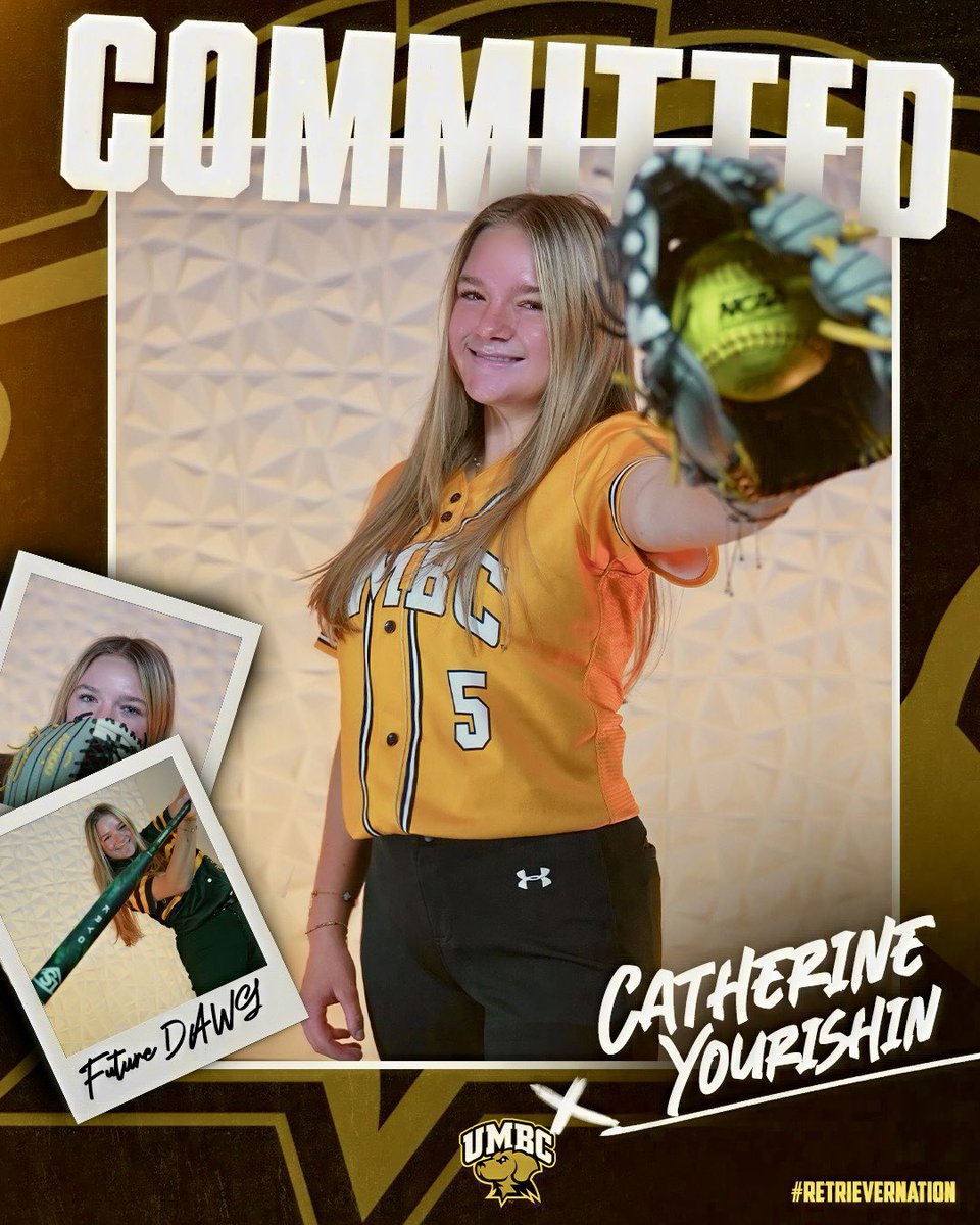 I am excited to announce my verbal commitment to further my academic &amp; athletic career <a href="/UMBC/">UMBC</a> &amp; <a href="/UMBCsoftball/">UMBC Softball</a> ! Thank you my family, coaches, &amp; teammates, &amp; a huge thank you to <a href="/CoachKuhlmeyer/">Chris Kuhlmeyer 🥎🏃‍♂️</a> , &amp; the coaching staff for this amazing opportunity! #rolldawgs 💛🖤