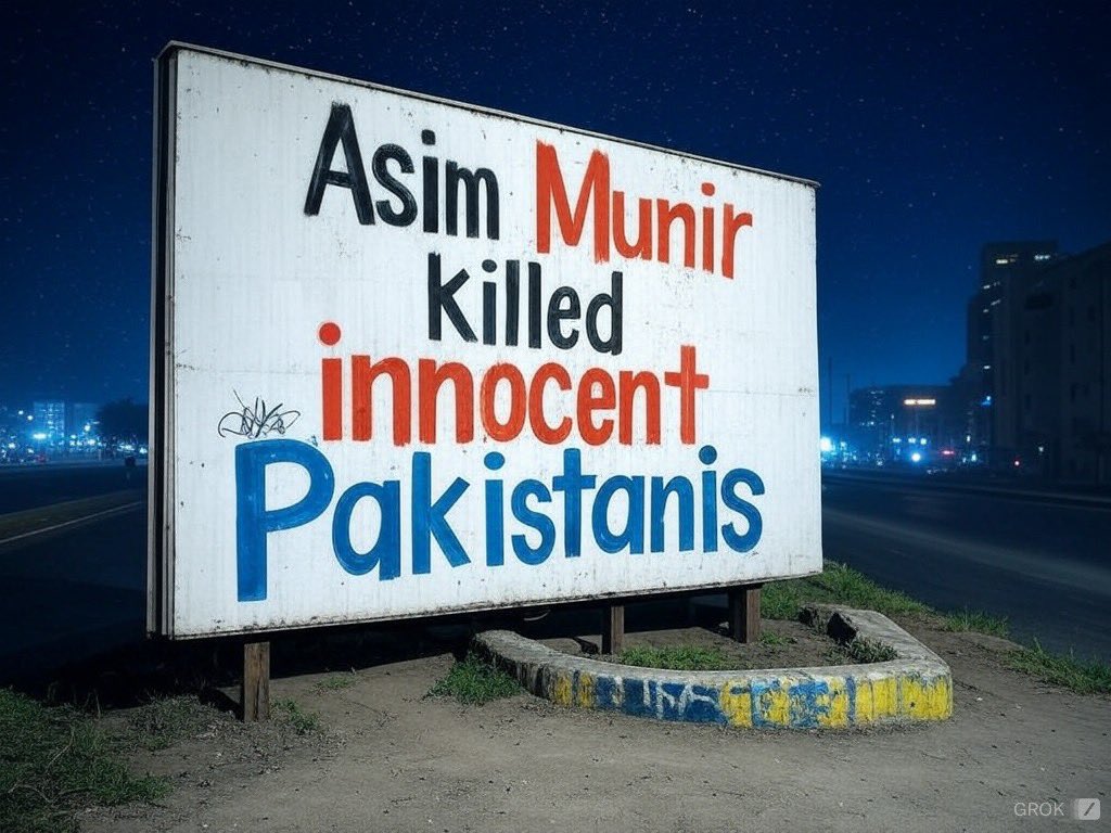 عاصم منیر پاکستانیوں کا قاتل ہے