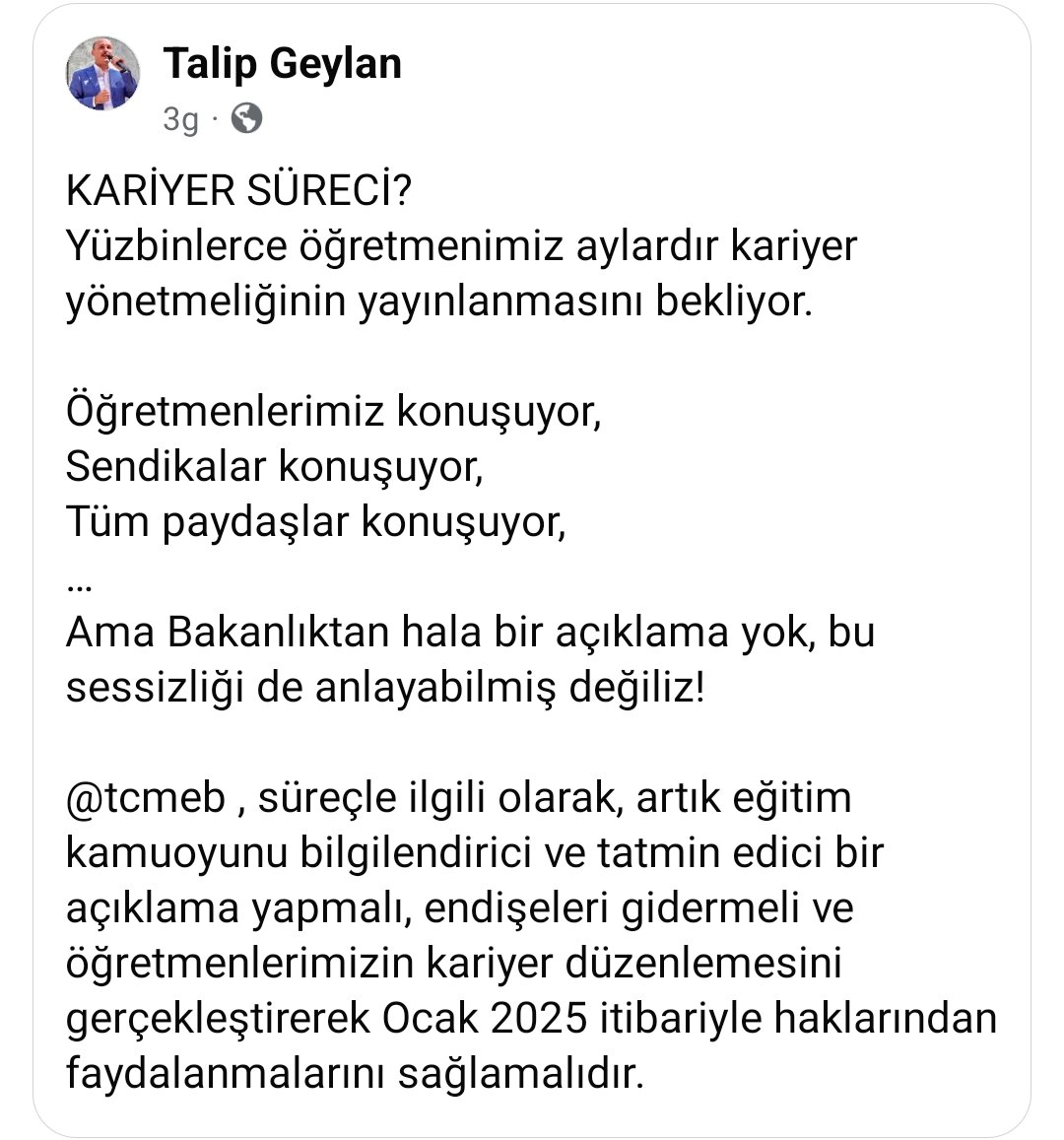 “Aday öğretmenlik ve öğretmenlik mesleği kariyer basamakları yönetmeliği”yayınlandı.

resmigazete.gov.tr/eskiler/2024/1…