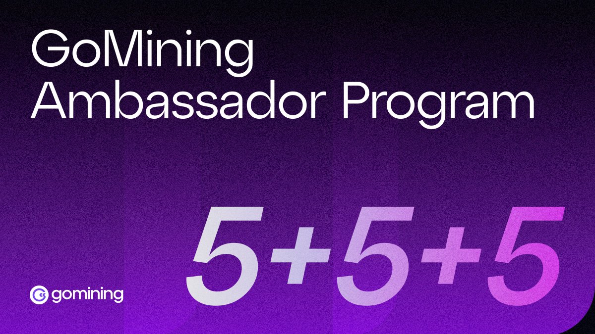 GoMining's tweet photo. This one is for the real fans. Introducing the GoMining Ambassador program. ⚡

Love GoMining? Share it with the world. Bring people into our ecosystem, and you’ll earn $0.005 per kWh used by your referrals—passively, regularly, and effortlessly. Easy, right?

The program launches January 1. 

Check if you qualify to be one of the first GoMining Ambassadors and learn how it works here: https://t.co/MWF5fTo59E
